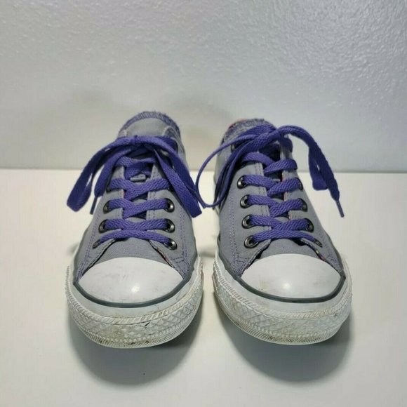 Converse All Star Chuck Taylor Low OX Women's Size 9 Purple Gray Shoes - Picture 6 of 9